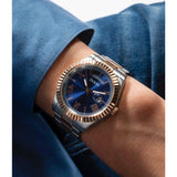 Guess Connoisseur Quartz Blue Dial Two Tone Steel Strap Watch For Men - GW0265G12 Authentic Buy Shop Now