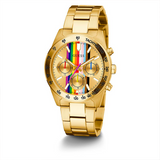 Guess Eclipse Multifunction Gold Dial Gold Steel Strap Watch for Women - GW0433L1 Authentic Buy Shop Now