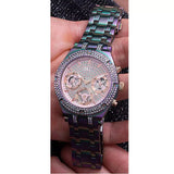 Guess Heiress Multifunction Diamonds Purple Dial Purple Steel Strap Watch for Women - GW0440L3 Authentic Buy Shop Now