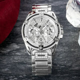 Guess Queen Quartz Silver Dial Silver Steel Strap Watch For Women - GW0464L1 Authentic Buy Shop Now