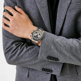 Guess Empire Quartz Black Dial Silver Steel Strap Watch For Men - GW0489G1 Authentic Buy Shop Now