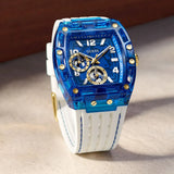 Guess Phoenix Multifunction Blue Dial White Rubber Strap Watch for Men - GW0499G6 Authentic Buy Shop Now