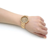 Guess Lily Quartz Gold Dial Gold Steel Strap Watch For Women - GW0528L2 Authentic Buy Shop Now