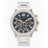 Guess Edge Chronograph Black Dial Silver Steel Strap Watch For Men - GW0539G1 Authentic Buy Shop Now