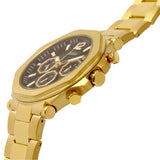 Guess Edge Chronograph Black Dial Gold Steel Strap Watch For Men - GW0539G2 Authentic Buy Shop Now