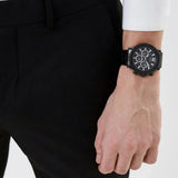 Guess Edge Chronograph Black Dial Black Steel Strap Watch For Men - GW0539G3 Authentic Buy Shop Now