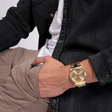 Guess Connoisseur Analog Gold Dial Gold Steel Strap Watch For Men - GW0542G2 Authentic Buy Shop Now