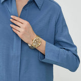Guess Duchess Quartz Gold Dial Gold Steel Strap Watch For Women - GW0558L2 Authentic Buy Shop Now