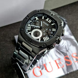 Guess Headliner Multifunction Black Dial Black Steel Strap Watch For Men - GW0572G3 Authentic Buy Shop Now