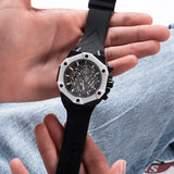 Guess Formula Chronograph Black Dial Black Silicone Strap Watch For Men - GW0579G1 Authentic Buy Shop Now