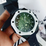 Guess Formula Chronograph Black Dial Black Silicone Strap Watch For Men - GW0579G1 Authentic Buy Shop Now