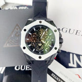 Guess Formula Chronograph Black Dial Black Silicone Strap Watch For Men - GW0579G1 Authentic Buy Shop Now