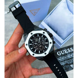 Guess Formula Chronograph Black Dial Black Silicone Strap Watch For Men - GW0579G1 Authentic Buy Shop Now