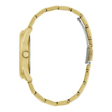 Guess Cubed Analog Gold Dial Gold Steel Strap Watch For Women - GW0606L2 Authentic Buy Shop Now