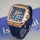 Guess Leo Chronograph Blue Dial Blue Silicone Strap Watch For Men - GW0637G3 Authentic Buy Shop Now
