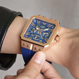 Guess Leo Chronograph Blue Dial Blue Silicone Strap Watch For Men - GW0637G3 Authentic Buy Shop Now