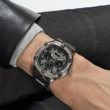 Guess Duke Crystals Black Dial Black Silicone Strap Watch For Men - GW0641G1 Authentic Buy Shop Now
