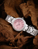 Fossil Virginia Pink Dial Silver Steel Strap Watch for Women - ES3504 Authentic Buy Shop Now
