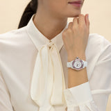 Chanel J12 Sapphire Bezel Ceramic White Dial White Steel Strap Watch for Women - J12 H2010 Authentic Buy Shop Now