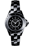 Chanel J12 Diamonds Black Dial Black Steel Strap Watch for Women - J12 H2569 Authentic Buy Shop Now