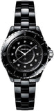 Chanel J12 Quartz Diamonds Black Dial Black Steel Strap Watch for Women - J12 H5701 Authentic Buy Shop Now