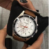 Coach Sullivan Chronograph White Dial Brown Leather Strap Watch for Men - 14602057 Authentic Buy Shop Now