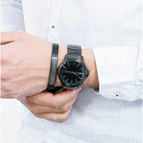 Armani Exchange Hampton Black Dial Black Steel Strap Watch For Men - AX7101 Authentic Buy Shop Now