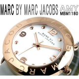 Marc Jacobs Amy White Dial White Leather Strap Watch for Women - MBM1180 Authentic Buy Shop Now