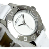 Marc Jacobs Mini Blade White Dial White Leather Strap Watch for Women - MBM1206 Authentic Buy Shop Now