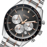 Hugo Boss Trophy Chronograph Grey Dial Silver Steel Strap Watch for Men - 1513634 Authentic Buy Shop Now