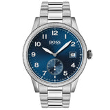 Hugo Boss Legacy Blue Dial Silver Steel Strap Watch for Men - 1513707 Authentic Buy Shop Now