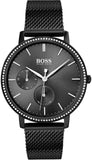 Hugo Boss Infinity Black Dial Black Mesh Bracelet Watch for Women -1502521 Authentic Buy Shop Now