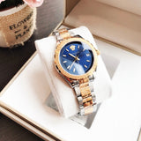 Versace Hellenyium Blue Dial Two Tone Steel Strap Watch for Women - V12060017 Authentic Buy Shop Now