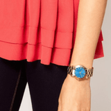 Marc Jacobs Amy Blue Dial Gold Steel Strap Watch for Women - MBM3303 Authentic Buy Shop Now