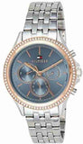Tommy Hilfiger Ari Diamonds Blue Dial Silver Steel Strap Watch for Women - 1781976 Authentic Buy Shop Now