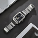 Emporio Armani Diego Automatic Black Dial Silver Steel Strap Watch For Men - AR60057 Authentic Buy Shop Now