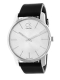 Calvin Klein City White Dial Black Leather Strap Watch For Men - K2G211C6 Authentic Buy Shop Now