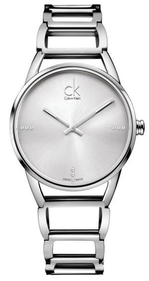 Calvin Klein Stately Silver Dial Silver Steel Strap Watch for Women - K3G2312W Authentic Buy Shop Now