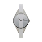 Calvin Klein Rebel White Dial White Leather Strap Watch for Women - K8P231L6 Authentic Buy Shop Now