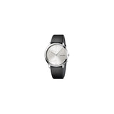 Calvin Klein Minimal Silver Dial Black Leather Strap Watch for Men - K3M211CY Authentic Buy Shop Now