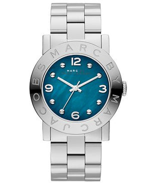 Marc Jacobs Amy Blue Dial Silver Steel Strap Watch for Women - MBM3272 Authentic Buy Shop Now