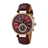 Michael Kors Sawyer Maroon Dial Maroon Leather Strap Watch for Women - MK2426 Authentic Buy Shop Now
