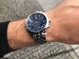 Tissot PRC 200 Chronograph Quartz Blue Dial Silver Steel Strap Watch For Men - T114.417.11.047.00 Authentic Buy Shop Now