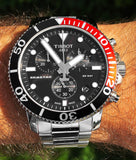 Tissot Seastar 1000 Chronograph Black Dial Silver Steel Strap Watch For Men - T120.417.11.051.01 Authentic Buy Shop Now
