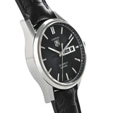 Tag Heuer Carrera Automatic Black Dial Black Leather Strap Watch for Men - WAR201A.FC6266 Authentic Buy Shop Now