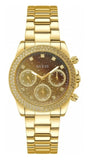 Guess Sol Chronograph Gold Dial Gold Steel Strap Watch For Women - GW0483L2 Authentic Buy Shop Now