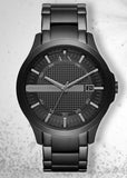 Armani Exchange Hampton Black Dial Black Steel Strap Watch For Men - AX7101 Authentic Buy Shop Now
