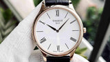 Tissot Tradition 5.5 White Dial Brown Leather Strap Watch for Men - T063.409.36.018.00 Authentic Buy Shop Now
