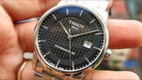 Tissot Luxury Powermatic 80 Black Dial Silver Steel Strap Watch for Men - T086.407.11.201.02 Authentic Buy Shop Now