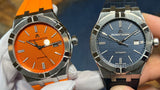 Maurice Lacroix Aikon Limited Edition Automatic Date Orange Dial Silver Steel Strap Watch For Men - AI6008-SS00F-530-1 Authentic Buy Shop Now
